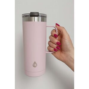 TAL Pink Stainless Steel Mountaineer Travel Mug Tumbler Cup Handle Flip Top